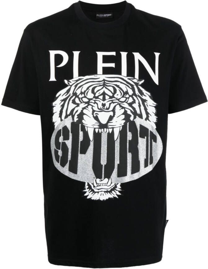 Plein Sport T-shirt met ronde hals Zwart