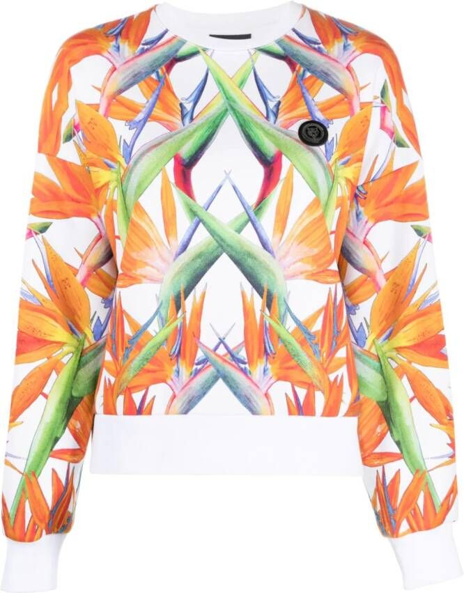 Plein Sport Sweater met bloemenprint Wit
