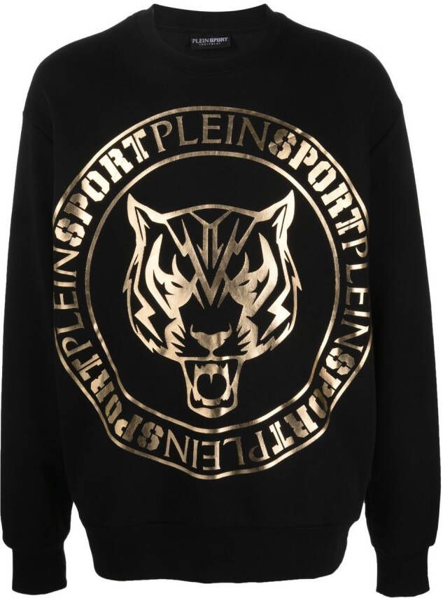 Plein Sport Sweater met logoprint Zwart