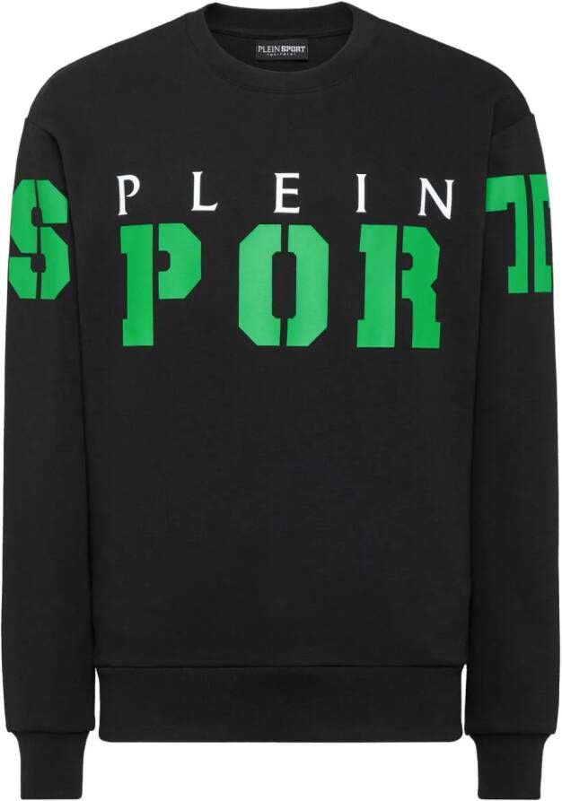 Plein Sport Sweater met logoprint Zwart