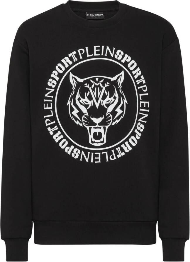 Plein Sport Sweater met logoprint Zwart