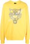 Plein Sport Sweater met tijgerkop Geel - Thumbnail 1