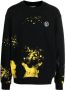 Plein Sport Sweater met verfspatten Zwart - Thumbnail 1