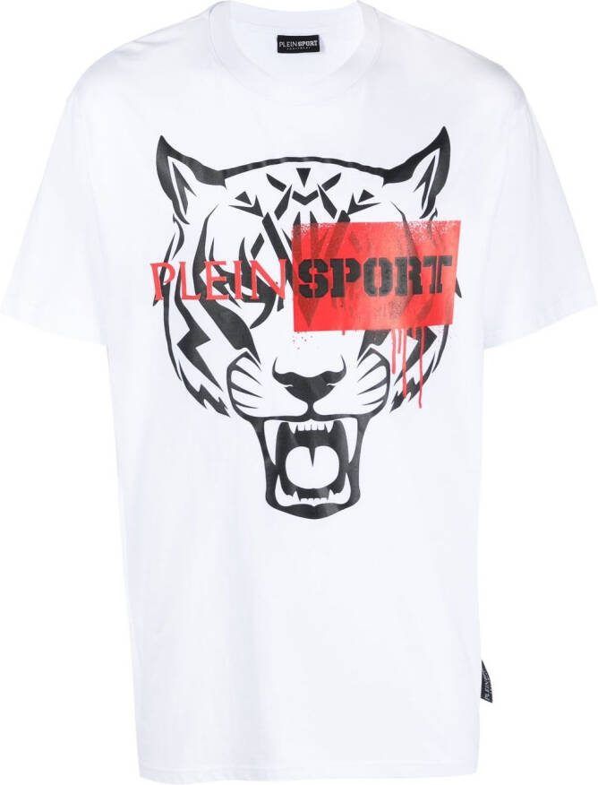 Plein Sport T-shirt met grafische print Wit