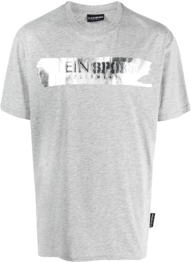 Plein Sport T-shirt met logo-reliëf Grijs