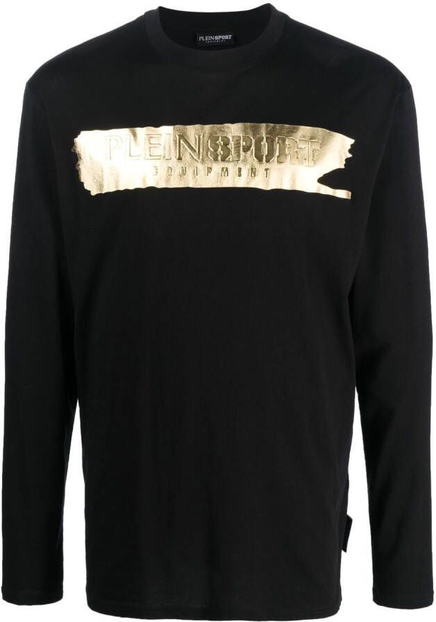 Plein Sport T-shirt met logo-reliëf Zwart