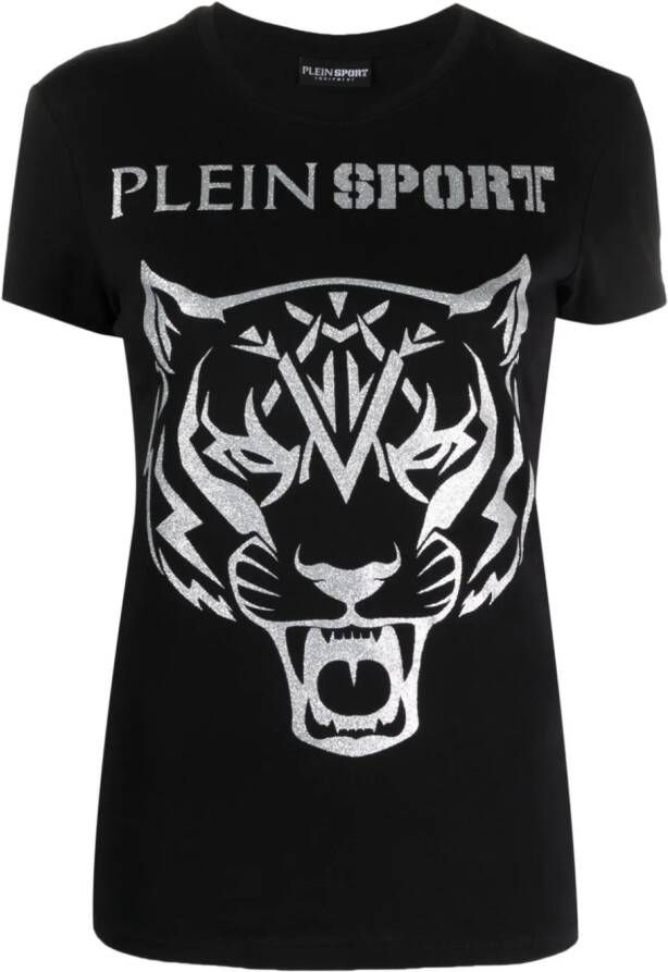 Plein Sport T-shirt met logo Zwart