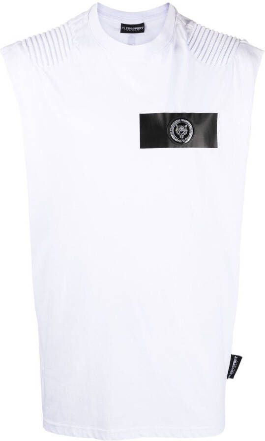 Plein Sport T-shirt met logopatch Wit