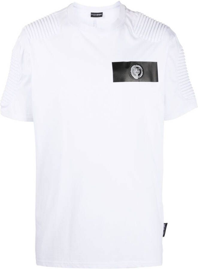 Plein Sport T-shirt met logopatch Wit