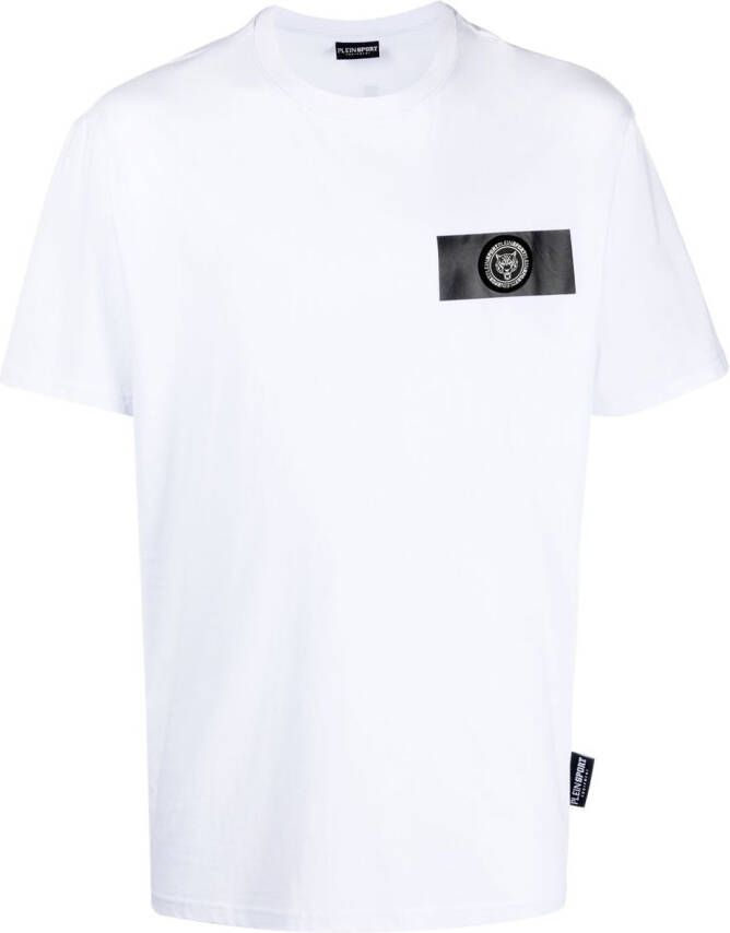 Plein Sport T-shirt met logopatch Wit