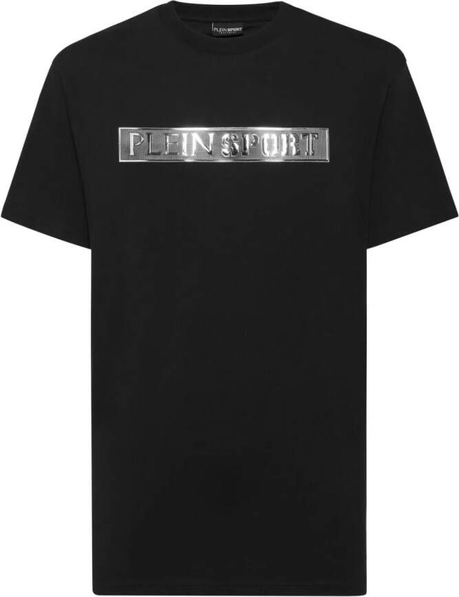 Plein Sport T-shirt met logopatch Zwart