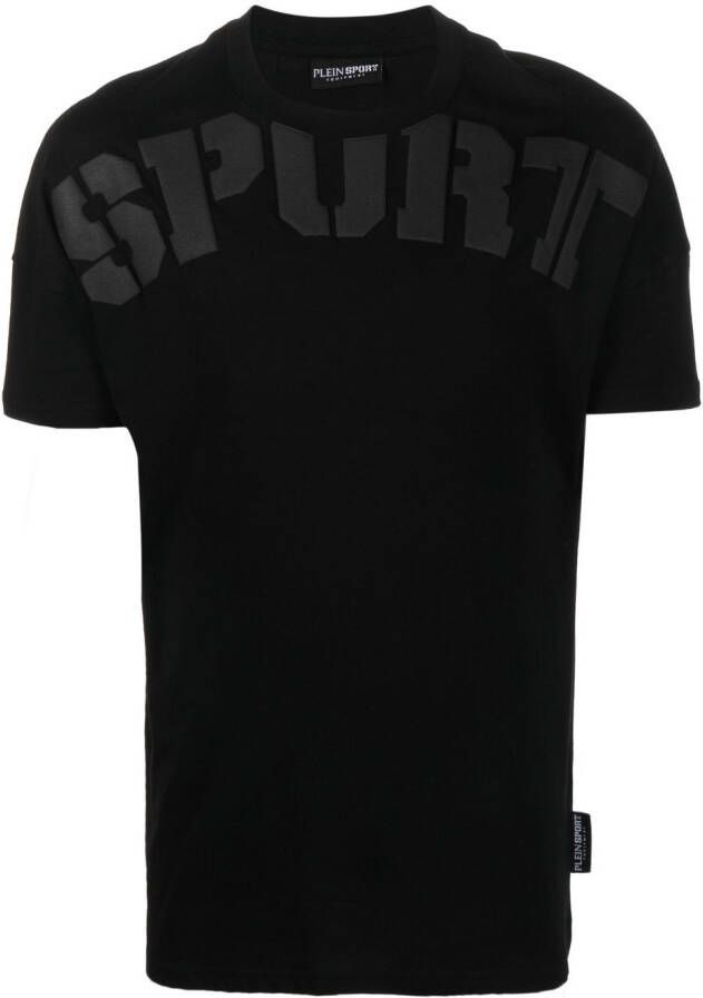 Plein Sport T-shirt met logoprint Zwart