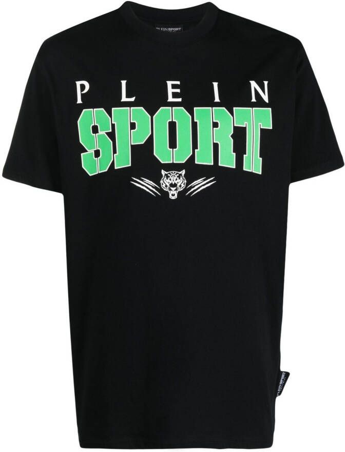 Plein Sport T-shirt met logoprint Zwart