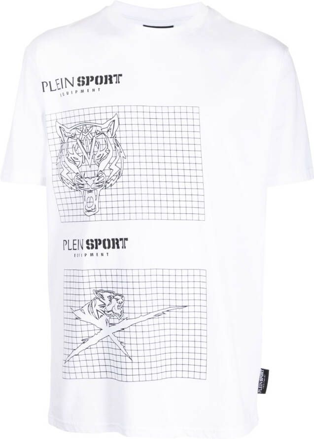 Plein Sport T-shirt met print Wit