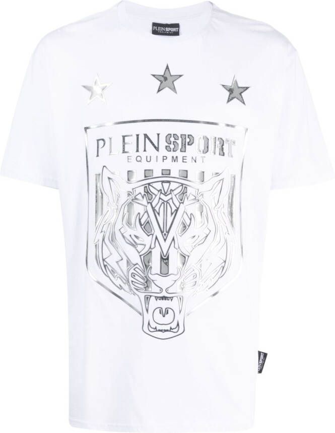 Plein Sport T-shirt met print Wit