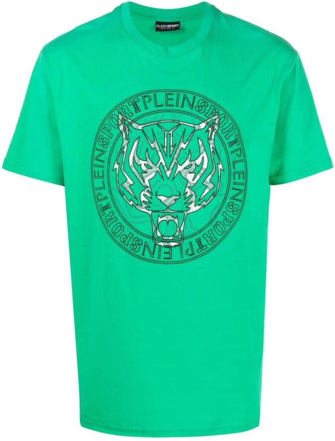 Plein Sport T-shirt met ronde hals Groen