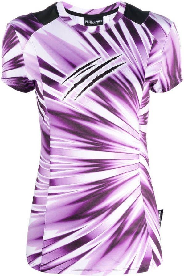 Plein Sport T-shirt met ronde hals Paars