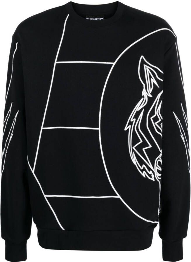 Plein Sport Sweater met print Zwart