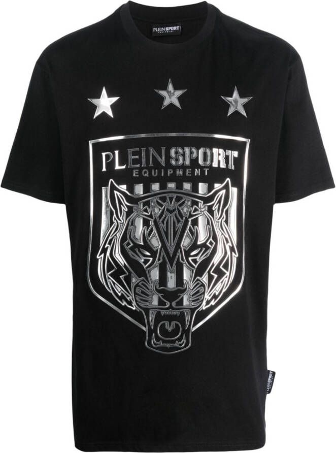 Plein Sport T-shirt met print Zwart