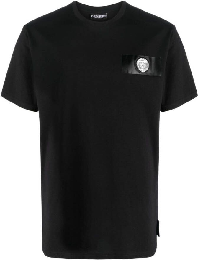 Plein Sport T-shirt met wapenschild Zwart