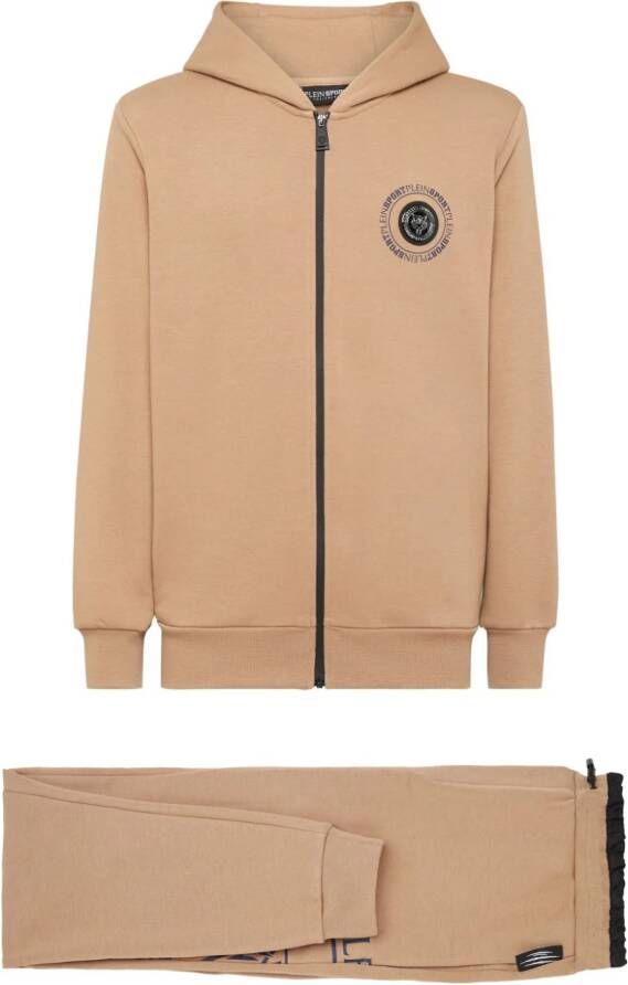 Plein Sport Trainingspak met logoprint Beige