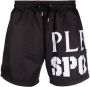 Plein Sport Zwembroek met logoprint Zwart - Thumbnail 1