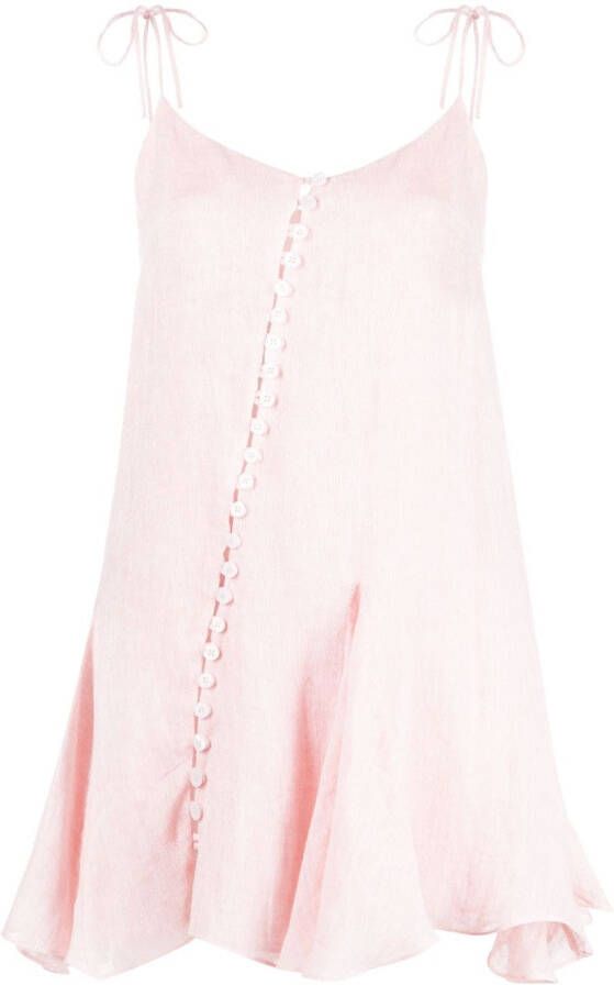 PNK Linnen mini-jurk Roze