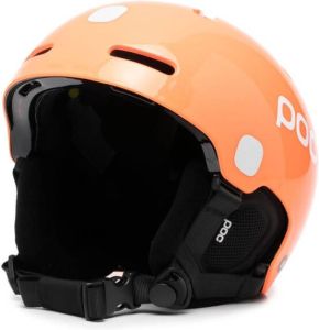 POC logo-print ski helmet Oranje