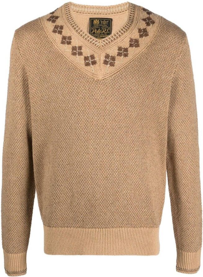Polo Ralph Lauren Trui met V-hals Bruin