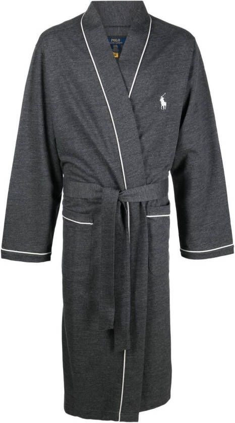 Polo Ralph Lauren Badjas met geborduurd logo Grijs