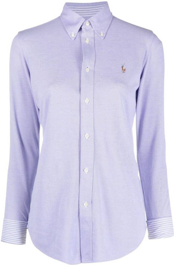 Polo Ralph Lauren Blouse met geborduurd logo Paars