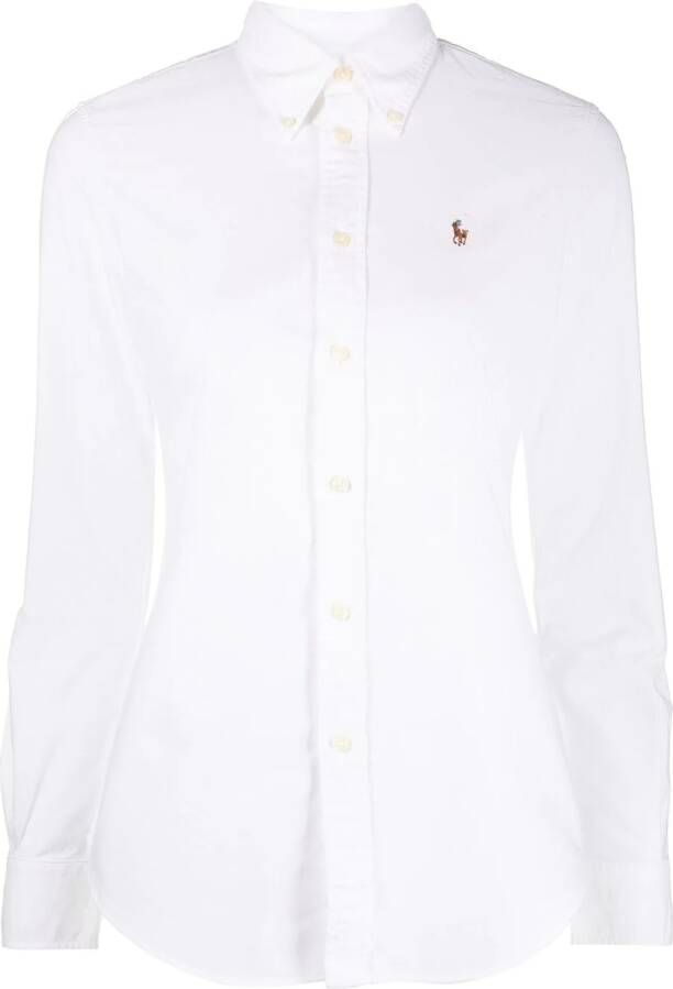 Polo Ralph Lauren Blouse met geborduurd logo Wit