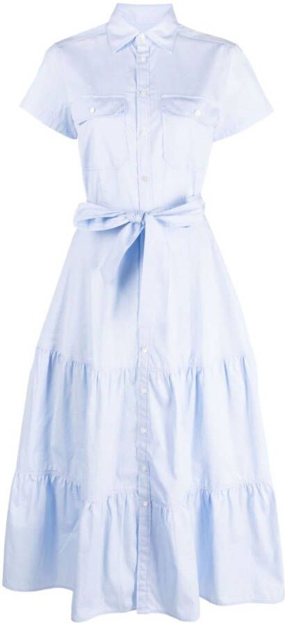 Polo Ralph Lauren Blousejurk met korte mouwen Blauw