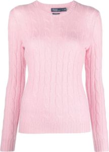 Polo Ralph Lauren cable-knit cashmere jumper Roze