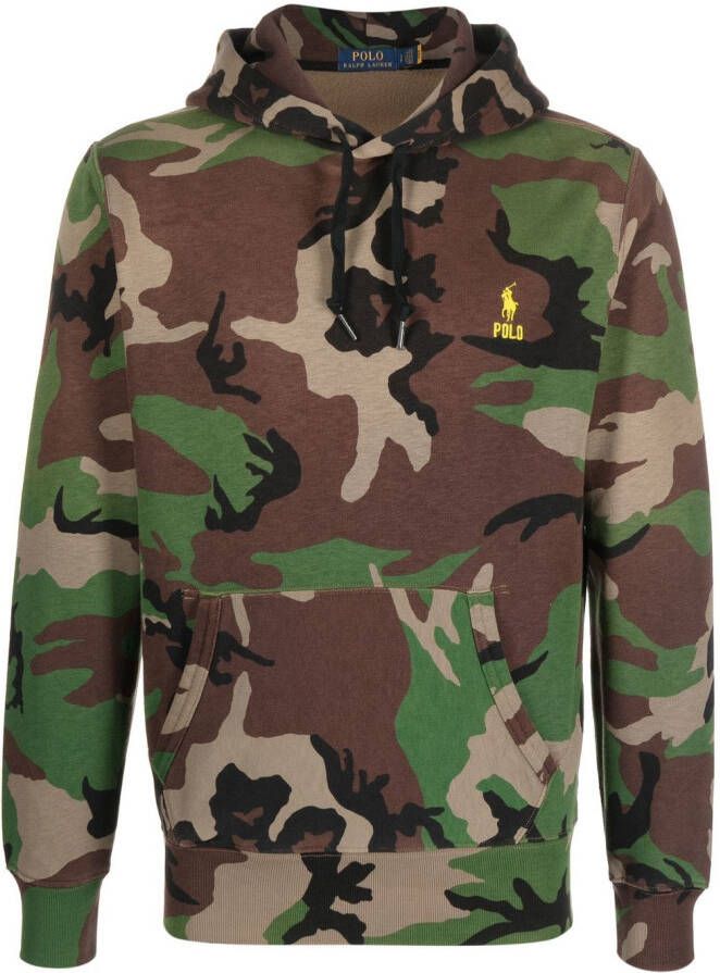 Polo Ralph Lauren Hoodie met camouflageprint Groen