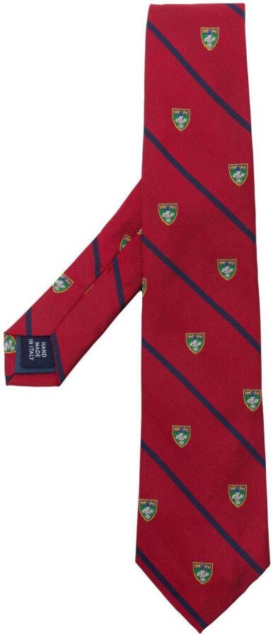 Polo Ralph Lauren Stropdas met wapenschildprint Rood