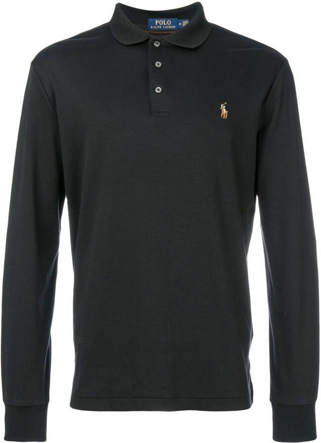Polo Ralph Lauren custom slim fit polo shirt Zwart