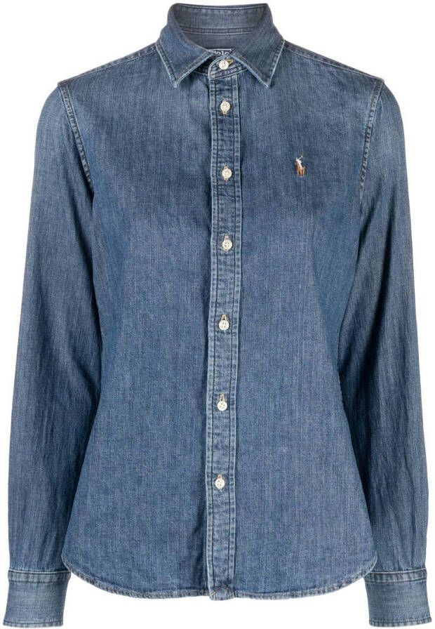 Polo Ralph Lauren Denim blouse Blauw