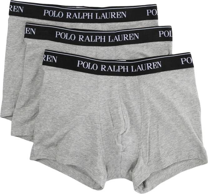 Polo Ralph Lauren Drie boxershorts met logoband Grijs