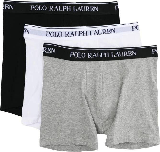 Polo Ralph Lauren Drie boxershorts met logoband Zwart