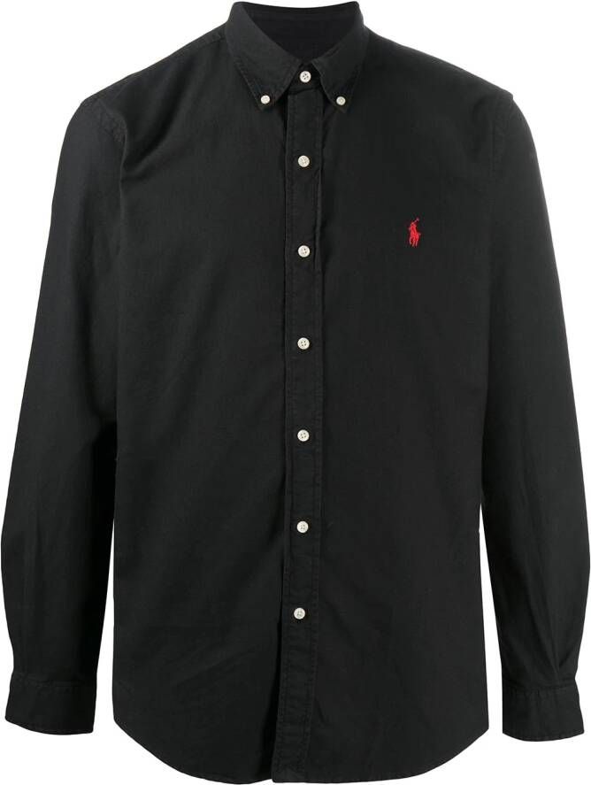 Polo Ralph Lauren Effen overhemd Zwart