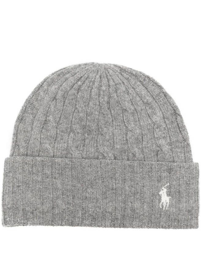 Polo Ralph Lauren Kabelgebreide muts Grijs