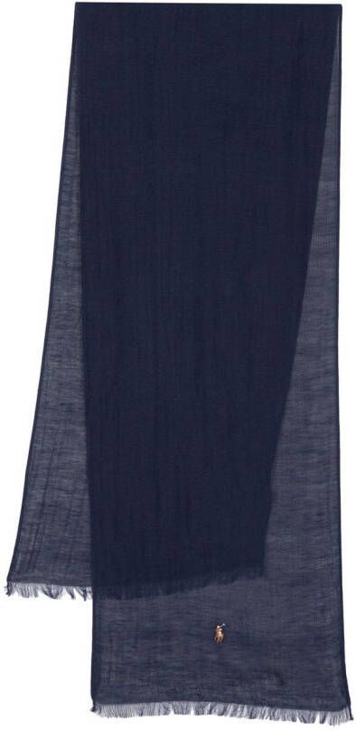 Polo Ralph Lauren Sjaal met geborduurd logo Blauw