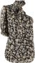 Polo Ralph Lauren Asymmetrische blouse Zwart - Thumbnail 1