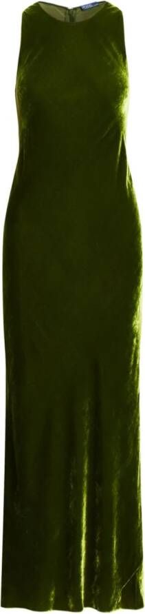 Polo Ralph Lauren Fluwelen maxi-jurk Groen