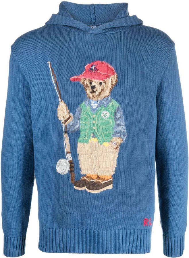 Polo Ralph Lauren Gebreide hoodie Blauw