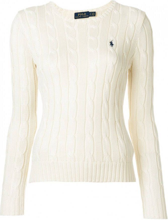 Polo Ralph Lauren gebreide kabeltrui Wit