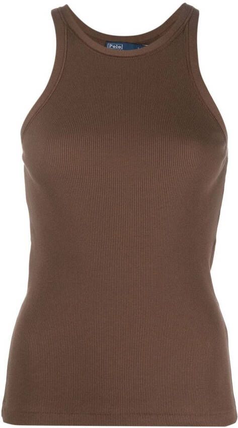 Polo Ralph Lauren Geribbelde tanktop Bruin