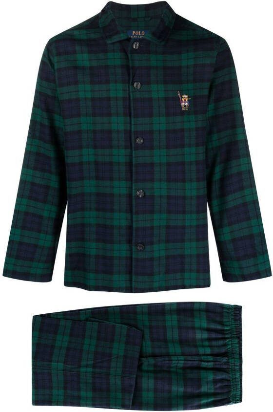 Polo Ralph Lauren Geruite pyjama Blauw