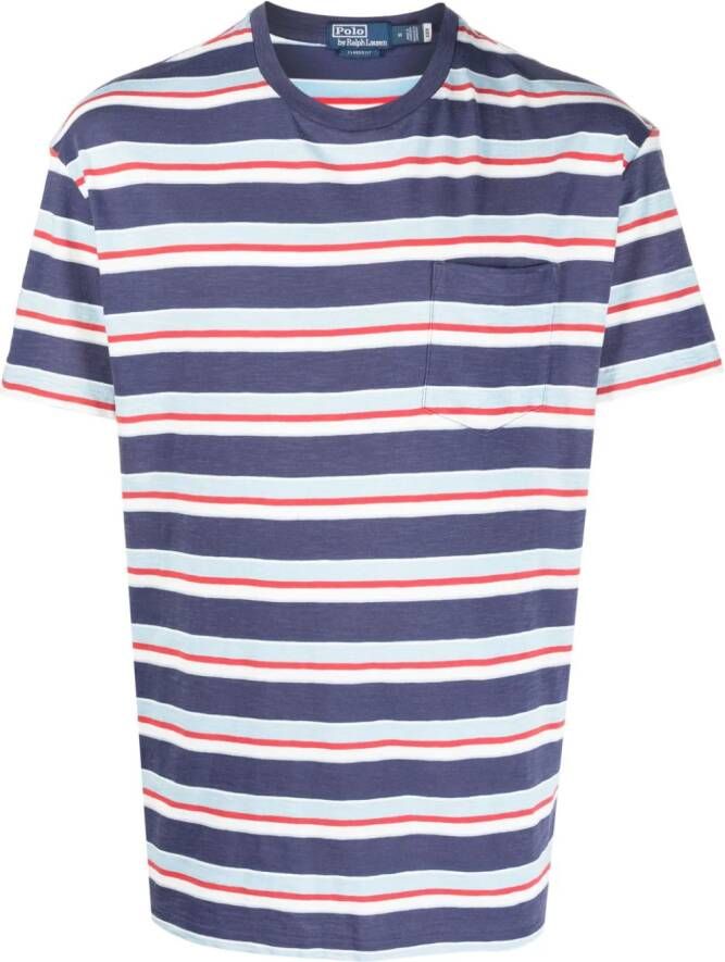 Polo Ralph Lauren Gestreept T-shirt Blauw
